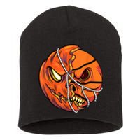 Pumpkin Skull Design Halloween Hooper Basketball Player Short Acrylic Beanie