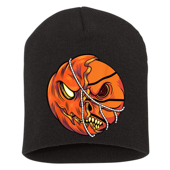 Pumpkin Skull Design Halloween Hooper Basketball Player Short Acrylic Beanie