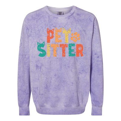 Pet Sitter Dog Watcher Walker Groomer Colorblast Crewneck Sweatshirt