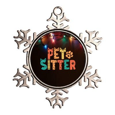 Pet Sitter Dog Watcher Walker Groomer Metallic Star Ornament