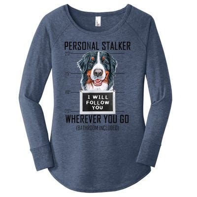 Personal Stalker Dog Bernese Mountain I Will Follow You Women's Perfect Tri Tunic Long Sleeve Shirt