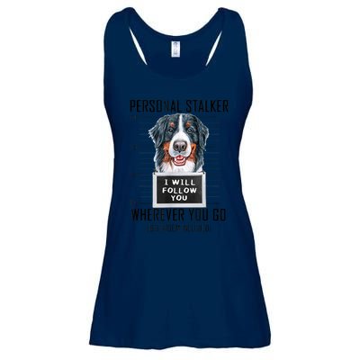 Personal Stalker Dog Bernese Mountain I Will Follow You Ladies Essential Flowy Tank