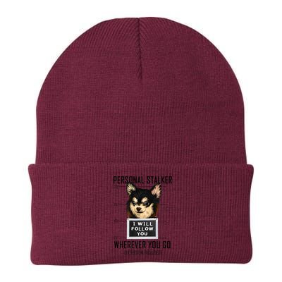 Personal Stalker Dog Chihuahua I Will Follow You Mugshot Premium Beanie
