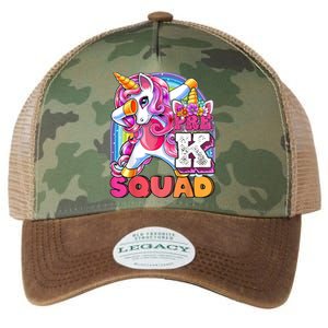 PreK Squad Dabbing Unicorn Back To School Girl Gift Legacy Tie Dye Trucker Hat