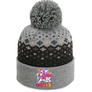 PreK Squad Dabbing Unicorn Back To School Girl Gift The Baniff Cuffed Pom Beanie