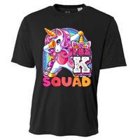 PreK Squad Dabbing Unicorn Back To School Girl Gift Cooling Performance Crew T-Shirt