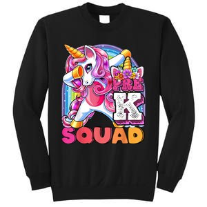 PreK Squad Dabbing Unicorn Back To School Girl Gift Sweatshirt