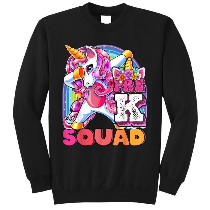 PreK Squad Dabbing Unicorn Back To School Girl Gift Sweatshirt