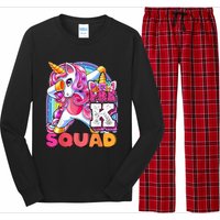 PreK Squad Dabbing Unicorn Back To School Girl Gift Long Sleeve Pajama Set