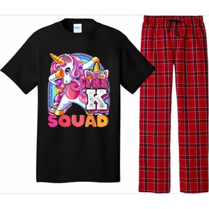 PreK Squad Dabbing Unicorn Back To School Girl Gift Pajama Set