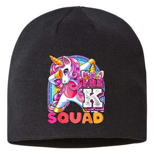 PreK Squad Dabbing Unicorn Back To School Girl Gift Sustainable Beanie