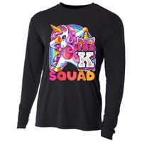 PreK Squad Dabbing Unicorn Back To School Girl Gift Cooling Performance Long Sleeve Crew