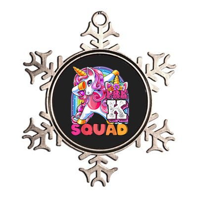 PreK Squad Dabbing Unicorn Back To School Girl Gift Metallic Star Ornament