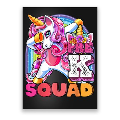 PreK Squad Dabbing Unicorn Back To School Girl Gift Poster