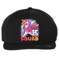 PreK Squad Dabbing Unicorn Back To School Girl Gift Wool Snapback Cap