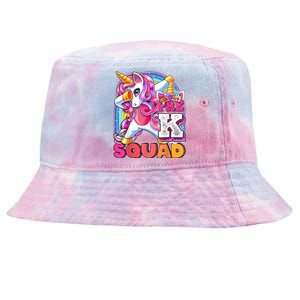 PreK Squad Dabbing Unicorn Back To School Girl Gift Tie-Dyed Bucket Hat