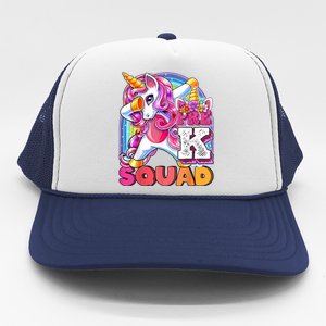 PreK Squad Dabbing Unicorn Back To School Girl Gift Trucker Hat