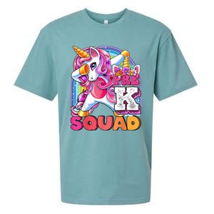 PreK Squad Dabbing Unicorn Back To School Girl Gift Sueded Cloud Jersey T-Shirt