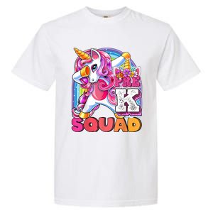 PreK Squad Dabbing Unicorn Back To School Girl Gift Garment-Dyed Heavyweight T-Shirt