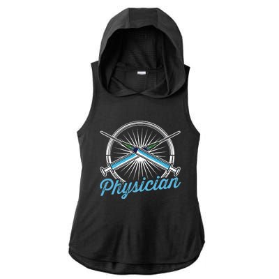 Physician Student Doctor Md Medical Practitioner Meaningful Gift Ladies PosiCharge Tri-Blend Wicking Draft Hoodie Tank