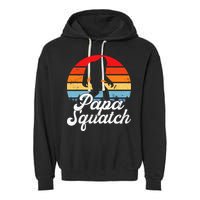 Papa Squatch Dad Bigfoot Sasquatch Plus Size Garment-Dyed Fleece Hoodie