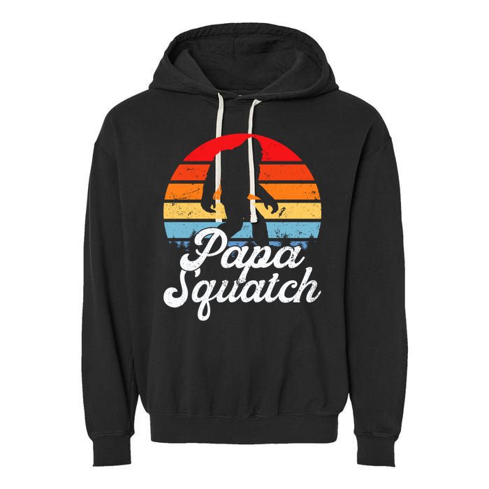 Papa Squatch Dad Bigfoot Sasquatch Plus Size Garment-Dyed Fleece Hoodie