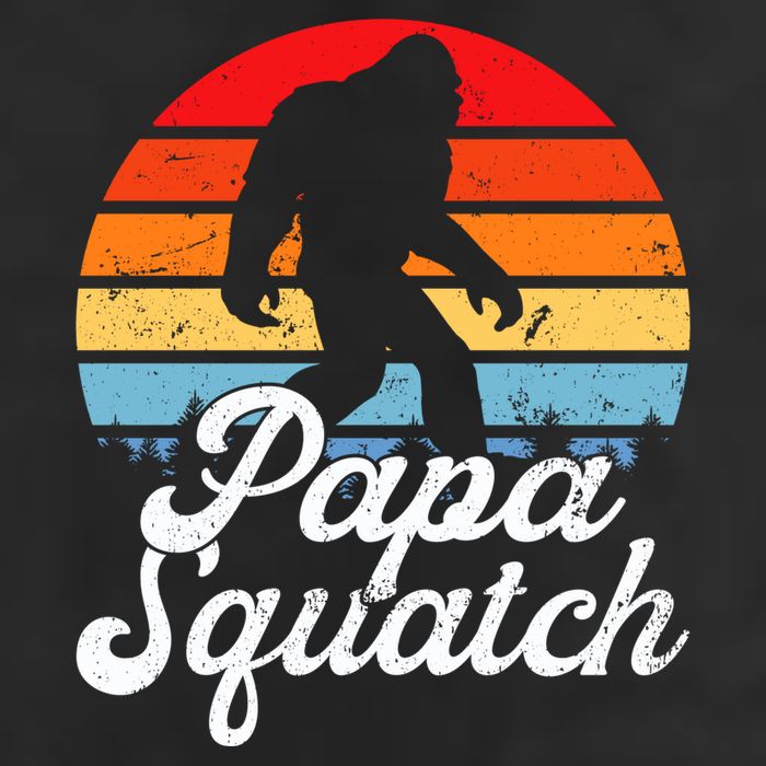Papa Squatch Dad Bigfoot Sasquatch Plus Size Garment-Dyed Fleece Hoodie