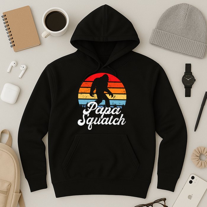 Papa Squatch Dad Bigfoot Sasquatch Plus Size Hoodie