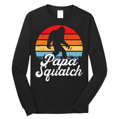 Papa Squatch Dad Bigfoot Sasquatch Plus Size Long Sleeve Shirt