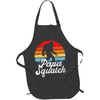 Papa Squatch Dad Bigfoot Sasquatch Plus Size Full-Length Apron With Pockets