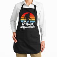 Papa Squatch Dad Bigfoot Sasquatch Plus Size Full-Length Apron With Pockets
