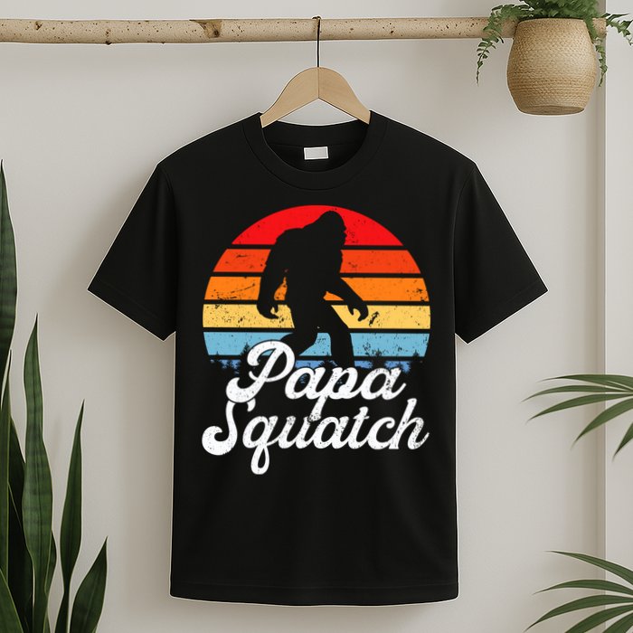 Papa Squatch Dad Bigfoot Sasquatch Plus Size T-Shirt