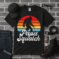 Papa Squatch Dad Bigfoot Sasquatch Plus Size Tall T-Shirt