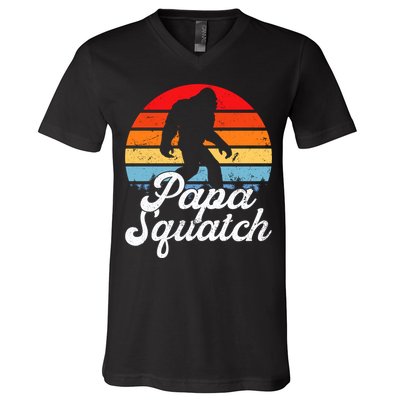 Papa Squatch Dad Bigfoot Sasquatch Plus Size V-Neck T-Shirt