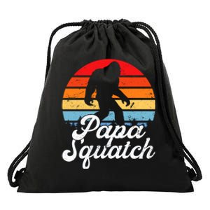 Papa Squatch Dad Bigfoot Sasquatch Plus Size Drawstring Bag