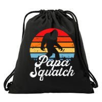 Papa Squatch Dad Bigfoot Sasquatch Plus Size Drawstring Bag