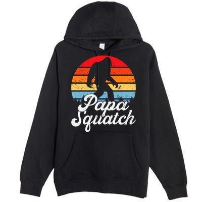 Papa Squatch Dad Bigfoot Sasquatch Plus Size Premium Pullover Hoodie