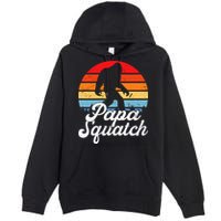 Papa Squatch Dad Bigfoot Sasquatch Plus Size Premium Pullover Hoodie