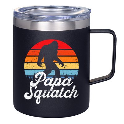 Papa Squatch Dad Bigfoot Sasquatch Plus Size 12oz Stainless Steel Coffee Mug