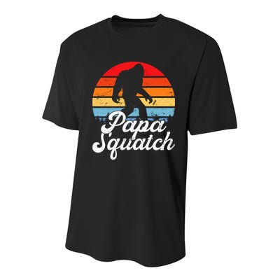 Papa Squatch Dad Bigfoot Sasquatch Plus Size Youth Performance Sprint T-Shirt