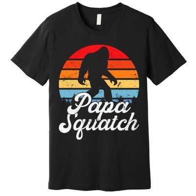 Papa Squatch Dad Bigfoot Sasquatch Plus Size Premium T-Shirt