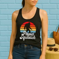 Papa Squatch Dad Bigfoot Sasquatch Plus Size Womens Tank Top