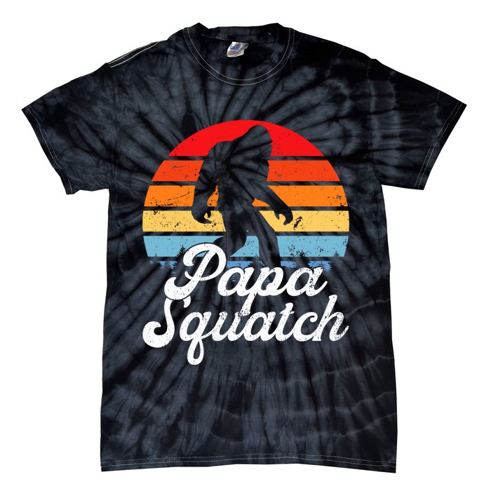 Papa Squatch Dad Bigfoot Sasquatch Plus Size Tie-Dye T-Shirt