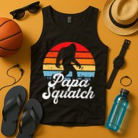 Papa Squatch Dad Bigfoot Sasquatch Plus Size Tank Top