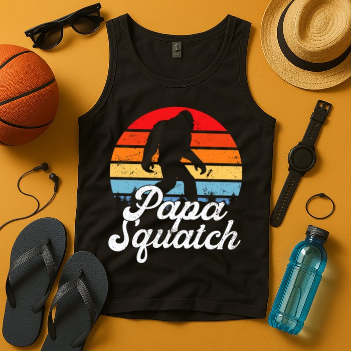 Papa Squatch Dad Bigfoot Sasquatch Plus Size Tank Top