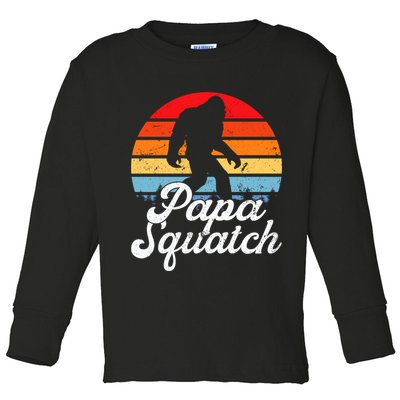Papa Squatch Dad Bigfoot Sasquatch Plus Size Toddler Long Sleeve Shirt
