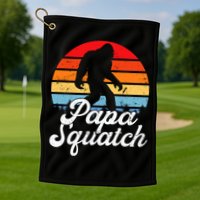 Papa Squatch Dad Bigfoot Sasquatch Plus Size Golf Towel
