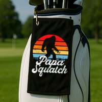 Papa Squatch Dad Bigfoot Sasquatch Plus Size Golf Towel