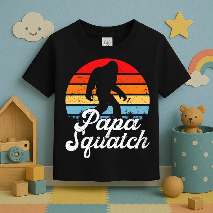 Papa Squatch Dad Bigfoot Sasquatch Plus Size Toddler T-Shirt