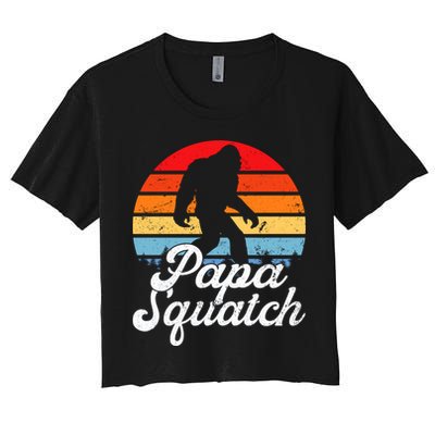 Papa Squatch Dad Bigfoot Sasquatch Plus Size Crop Top